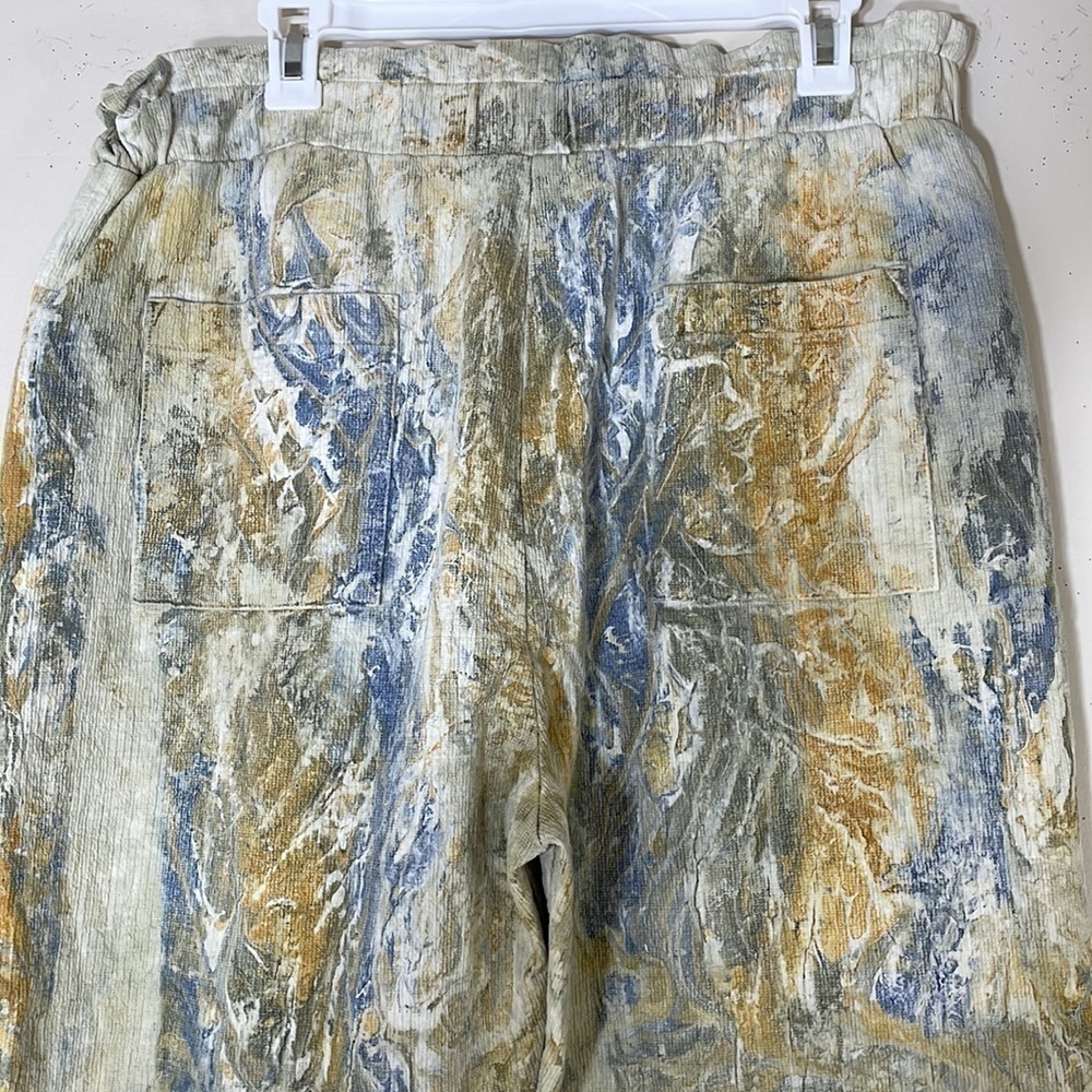 NWT. Boho Anthropologie Tina & Jo Olivenne Marble Dyed Pants. Large - Picture 11 of 12